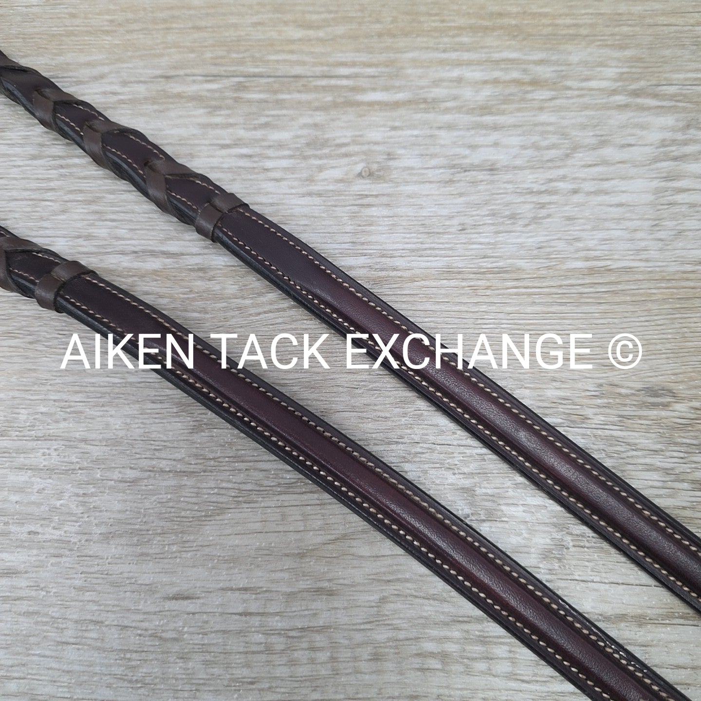 Harmohn Kraft Americana Fancy Stitched Laced Reins, Brown, 56"