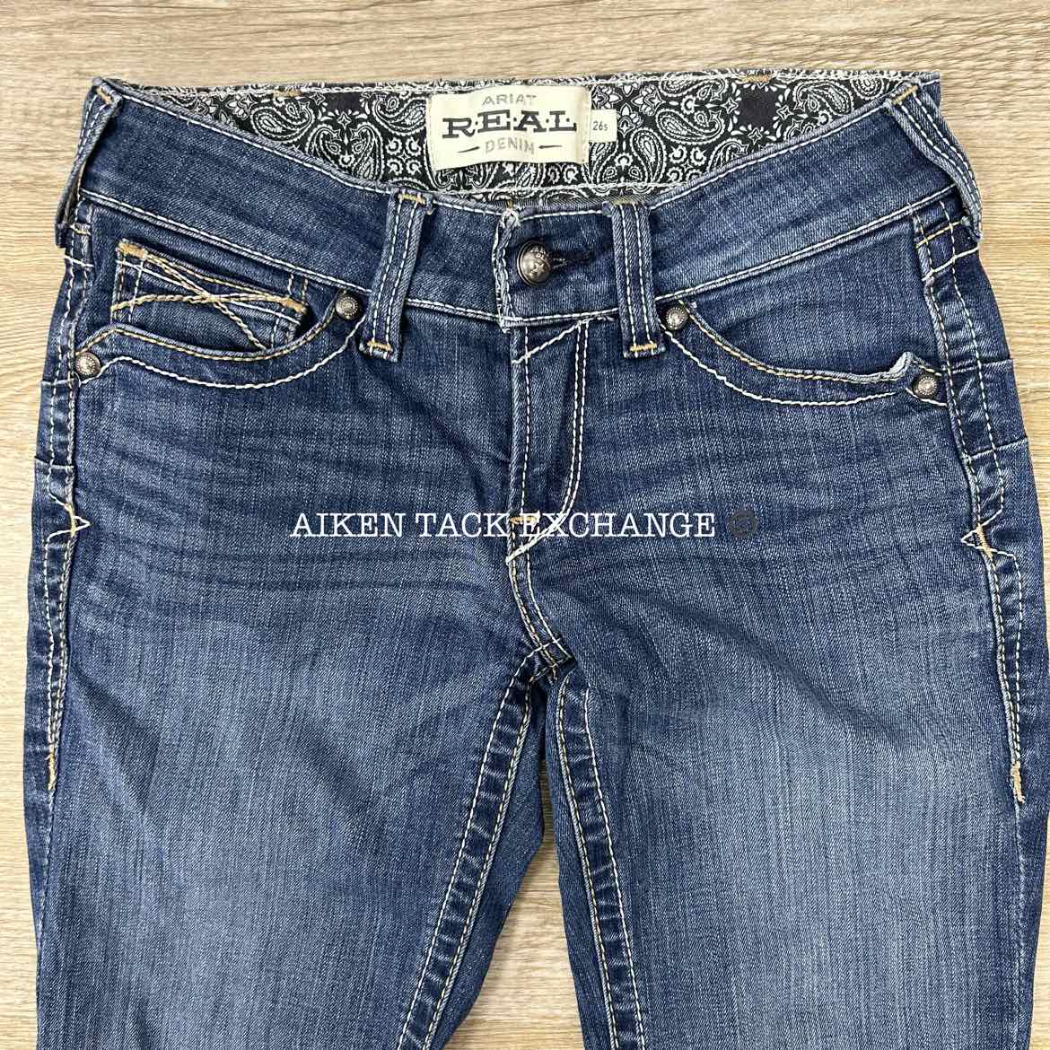 Ariat Mid Rise Boot Cut Jeans, Size 26 Short