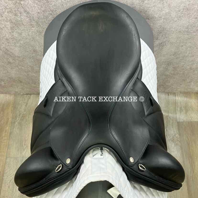 2013 Devoucoux Makila Monoflap Dressage Saddle, 18" Seat, 3A Flap, Medium Wide Tree, Foam Panels, Full Buffalo Leather