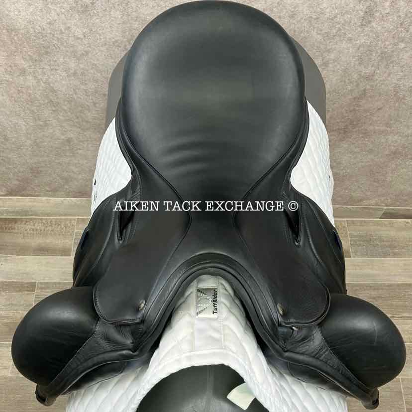 2018 Custom Saddlery Icon Star Monoflap Dressage Saddle, 17.5" Seat, Adjustable Tree, Wool Flocked Panels