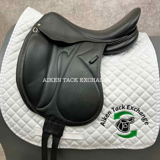 **SOLD** 2004 Devoucoux Makila Monoflap Dressage Saddle, 18" Seat, 1A Flap - Short, Medium Wide Tree, Foam Panels, Full Buffalo Leather