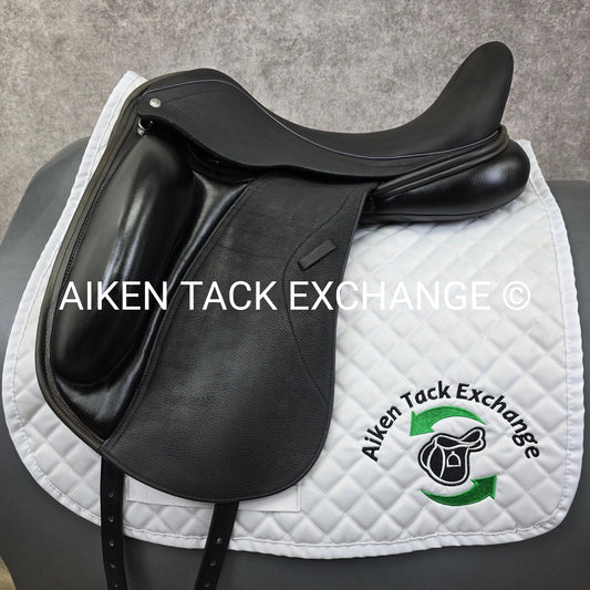 **SOLD** 2021 Custom Saddlery Advantage R Monoflap Dressage Saddle, 18" Seat, Adjustable Tree, Wool Flocked Panels