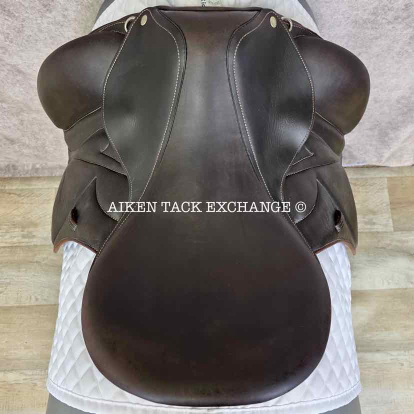 2005 Devoucoux Makila Monoflap Dressage Saddle, 17.5" Seat, 2A Flap, Medium Wide Tree, Foam Panels, Full Buffalo Leather