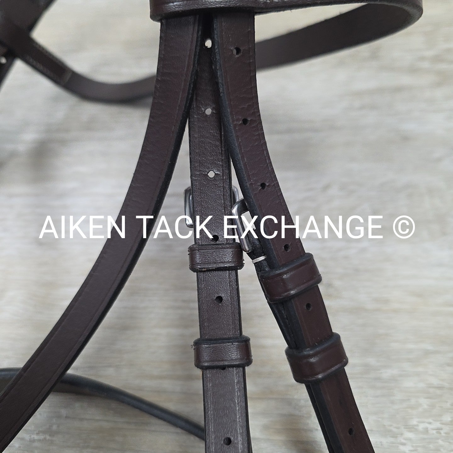 KL Select Black Oak Maple Training Bridle, No Reins & No Flash, Brown, Size Cob