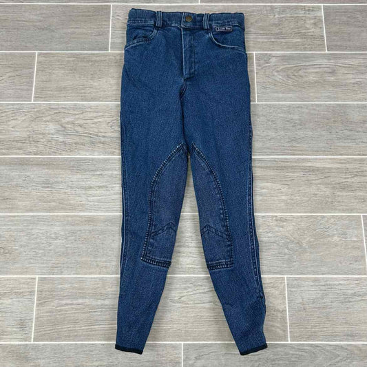 Jacson Wear Children's Denim Knee Patch Riding Jean Breeches, Size 8, Brand New
