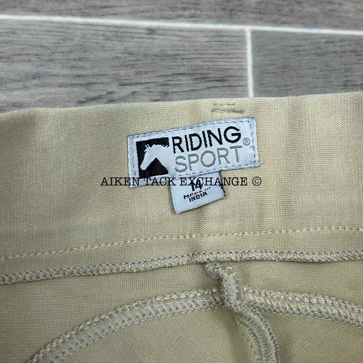 Dover Saddlery Riding Sport Silicone Grip Knee Patch Breeches, Size 14