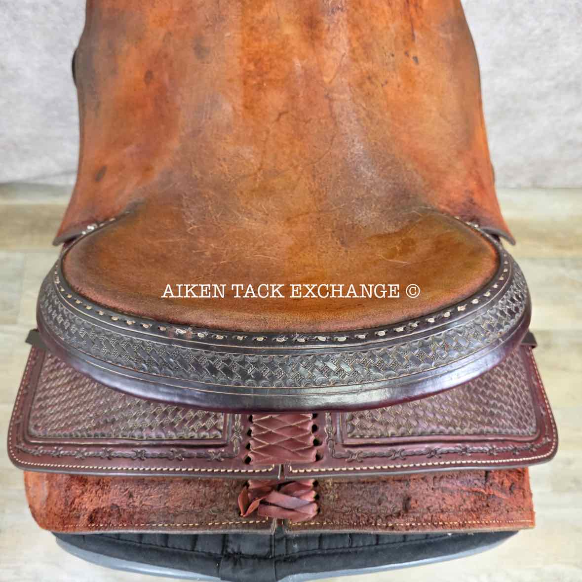 2011 Reinsman X-Series 4874-2-DG Working Cow Horse Cutter Western Saddle, 16" Seat, Regular Tree - Semi QH Bars