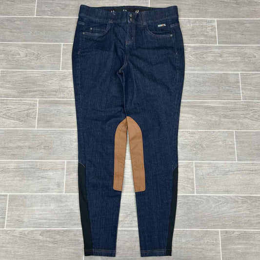 Kerrits Stretch Denim Knee Patch Breeches - Size L