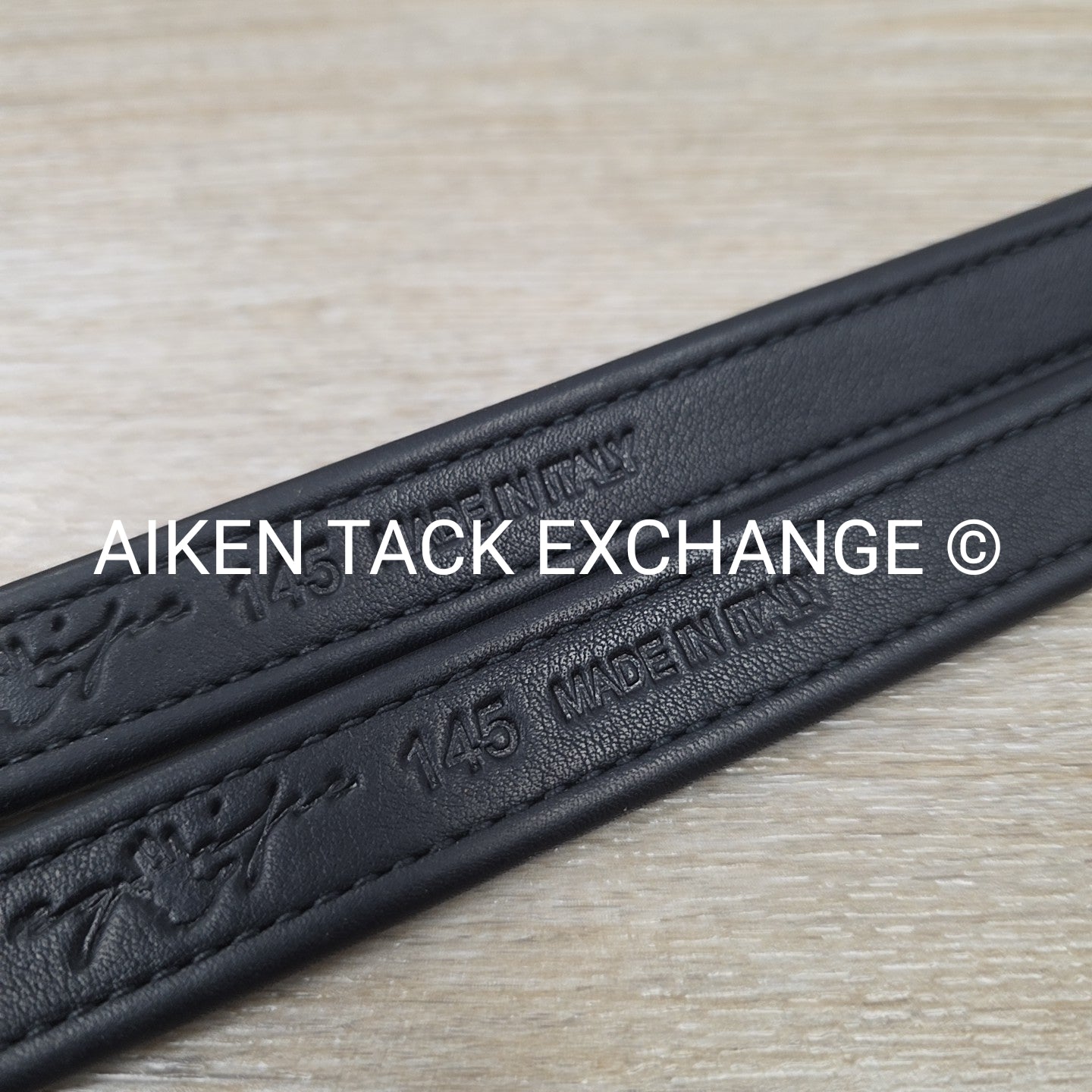Equipe Mono Stirrup Leathers, Black, 145cm / 58"