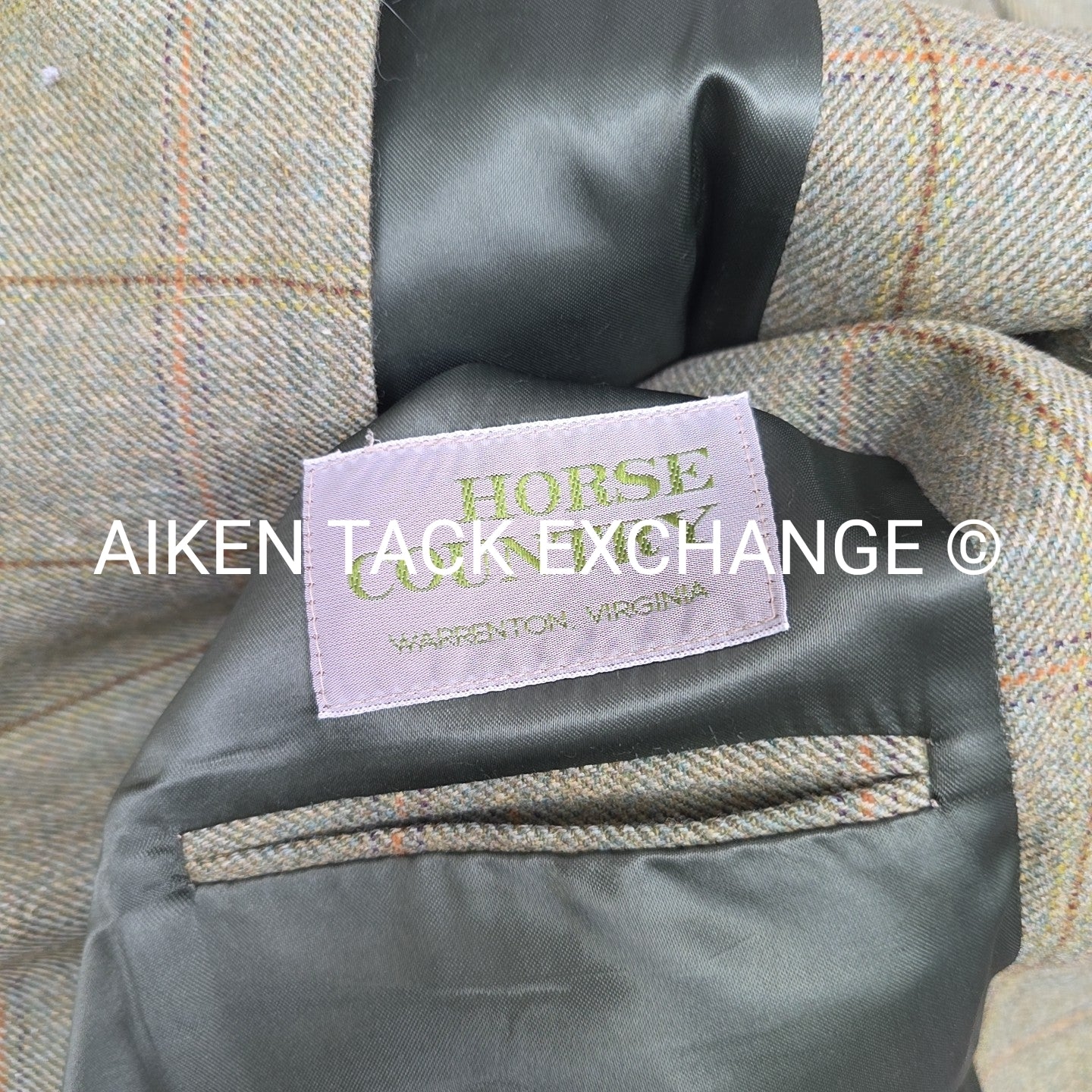 Horse Country Tweed Coat for Fox Hunting, Size 20