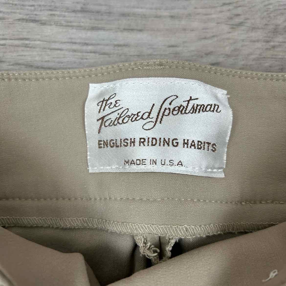 Tailored Sportsman Trophy Hunter Knee Patch Sock Bottom Breeches, Size 24