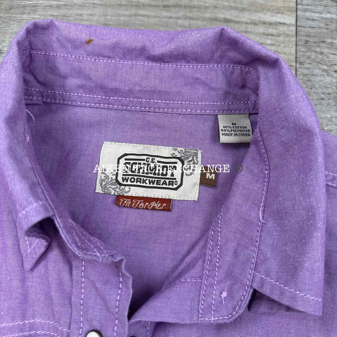 Schmidt Workwear Long Sleeve Shirt w/ Pearl Snaps, Women's Medium