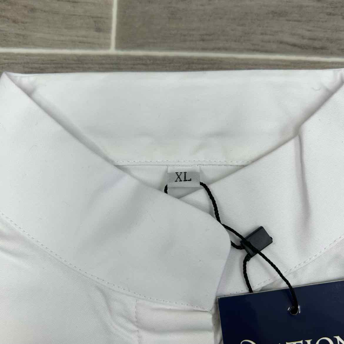 Ovation Elegance Long Sleeve Show Shirt, White, Size X-Large