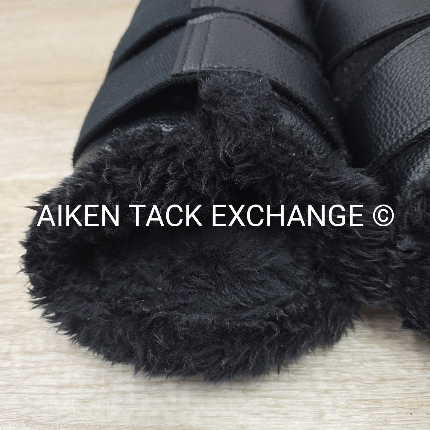 LeMieux Fleece Lined Brushing Boots, Black, Size Large