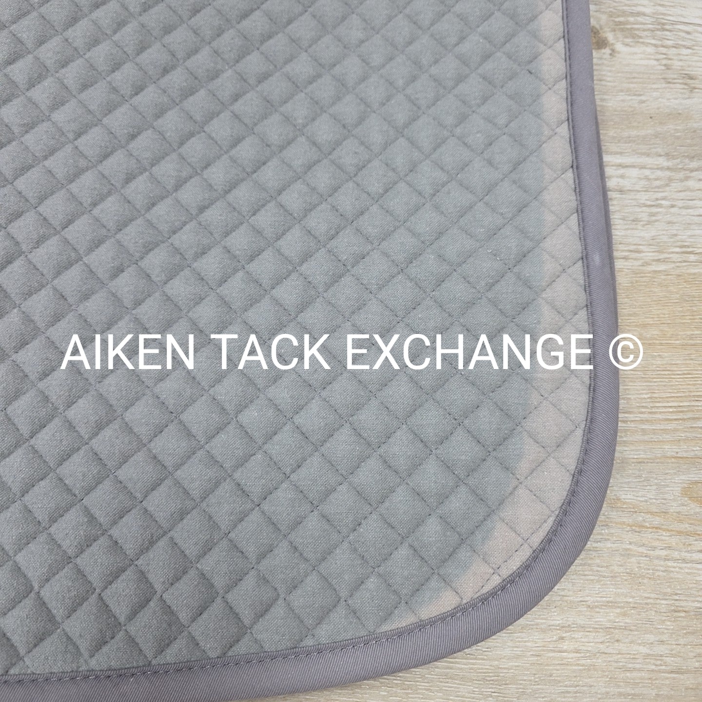 Dover Saddlery Dressage Saddle Pad, Grey with Black Piping
