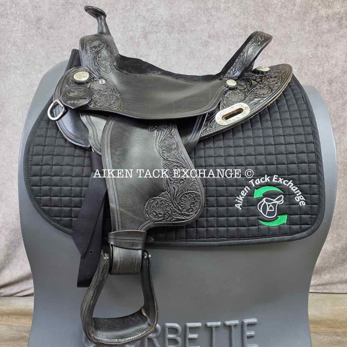 **SOLD** Big Horn 908 Extra Wide Trail Western Saddle, 16" Seat, Steele Equi-Fit Haflinger Tree