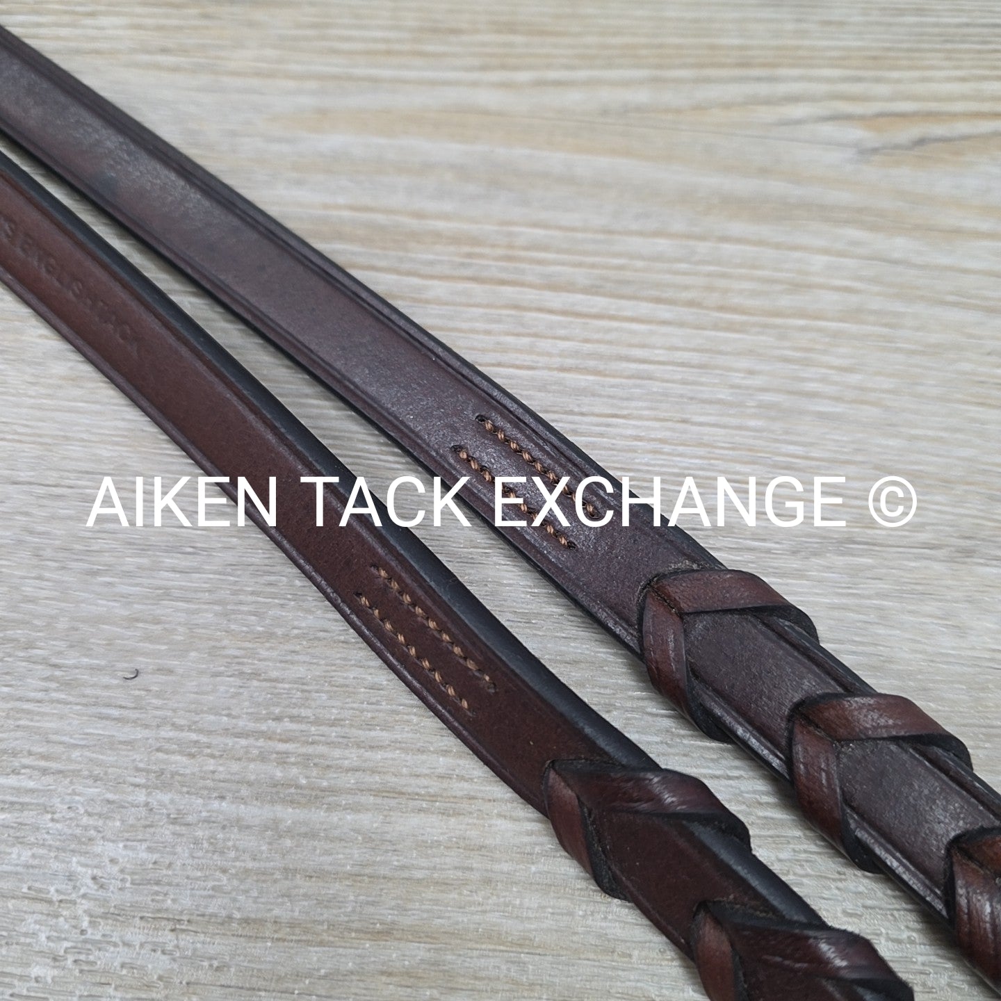 Plain Raised Laced Reins, Brown, Size Full