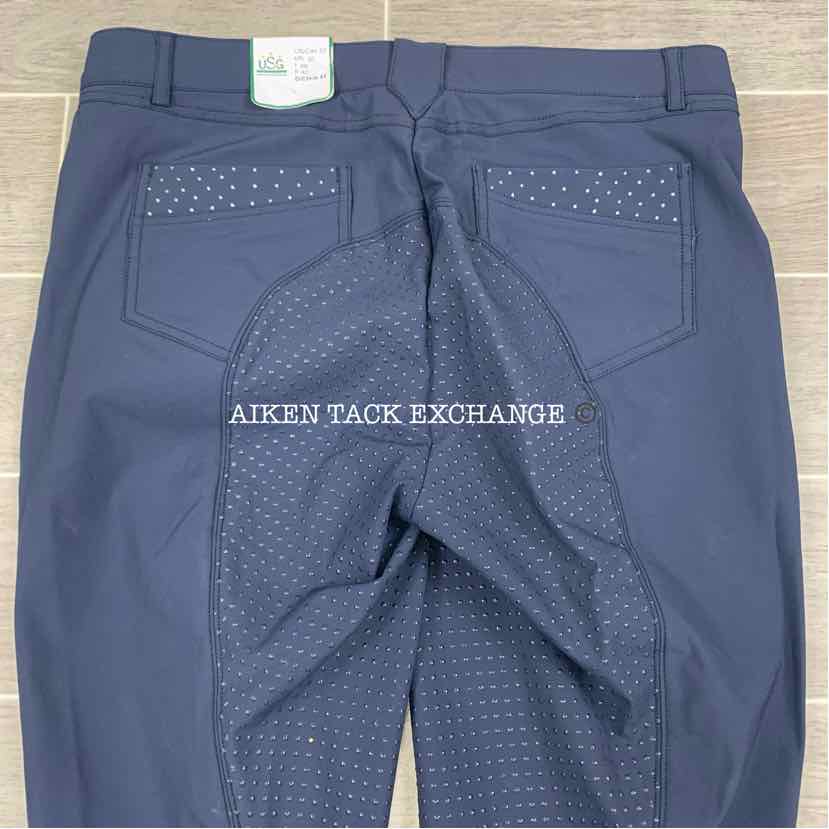 KL Select USG "Lizzy" Silicone Full Seat Breeches, Size 32