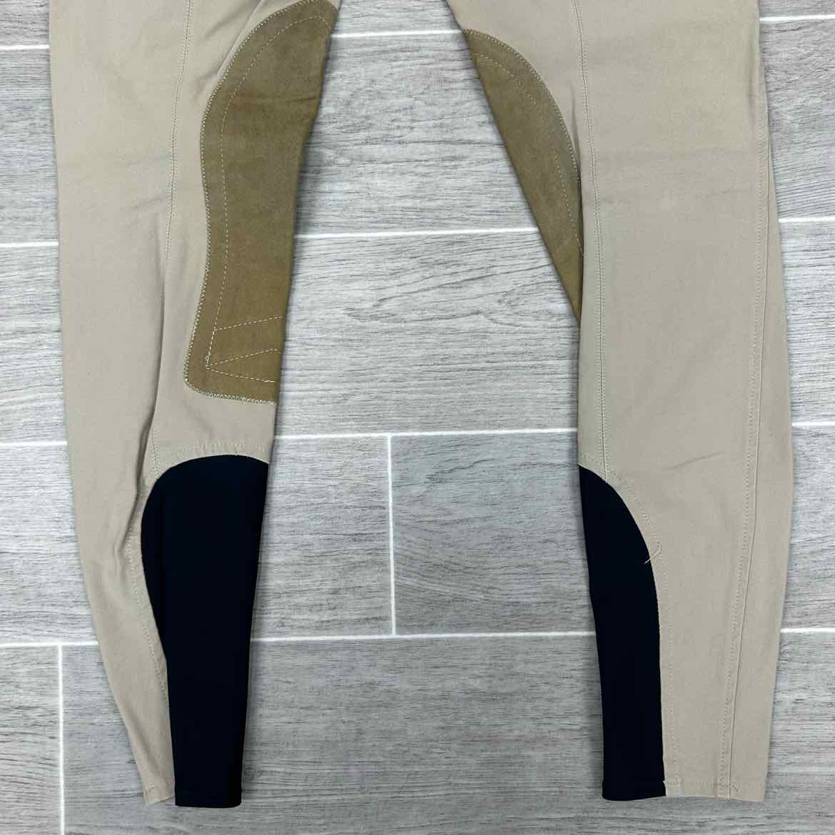 Tailored Sportsman Trophy Hunter Knee Patch Sock Bottom Breeches, Size 24