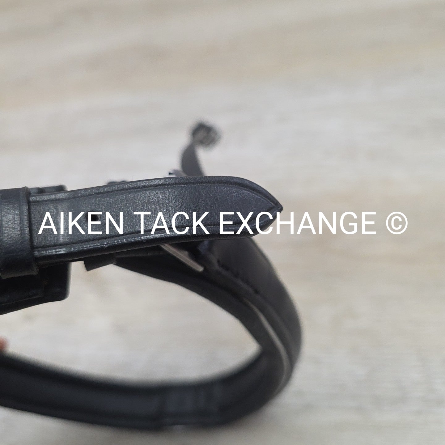 Padded Crank Noseband for Monocrown Bridle, Black with Silver, Size Full