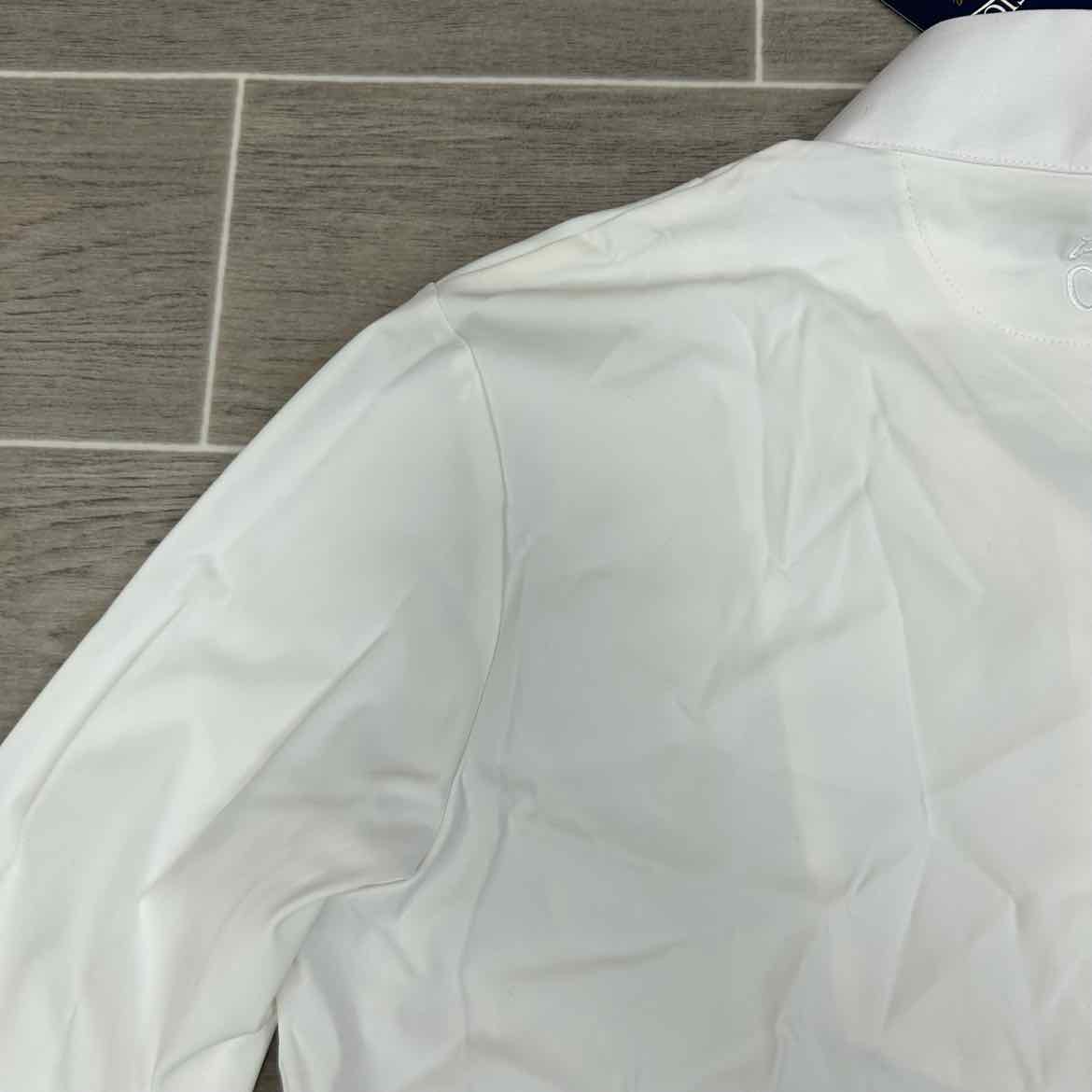 Ovation Elegance Long Sleeve Show Shirt, White, Size Large