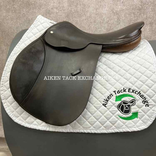 English Close Contact Jump Saddle, 17" Seat, Medium Tree, Foam Panels