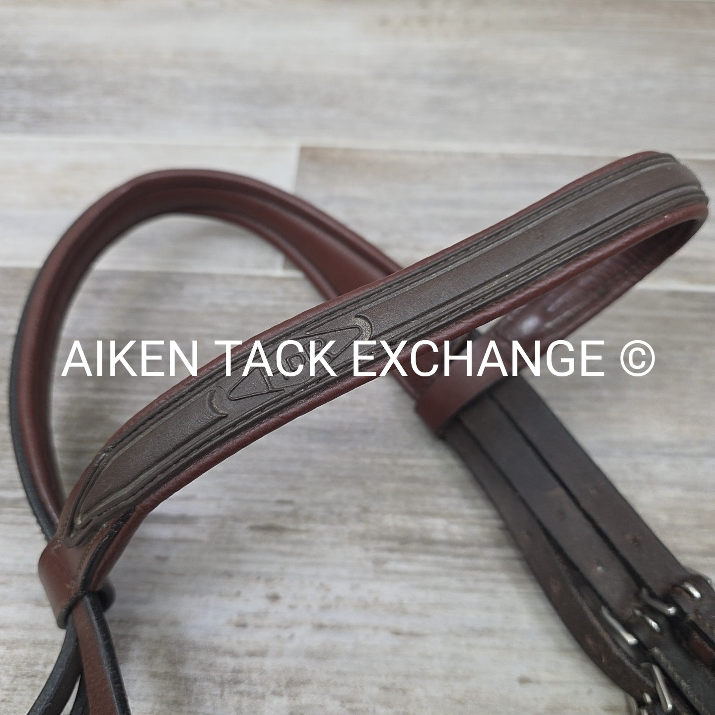 HDR Monocrown Bridle with Rubber Reins, Brown, Oversize
