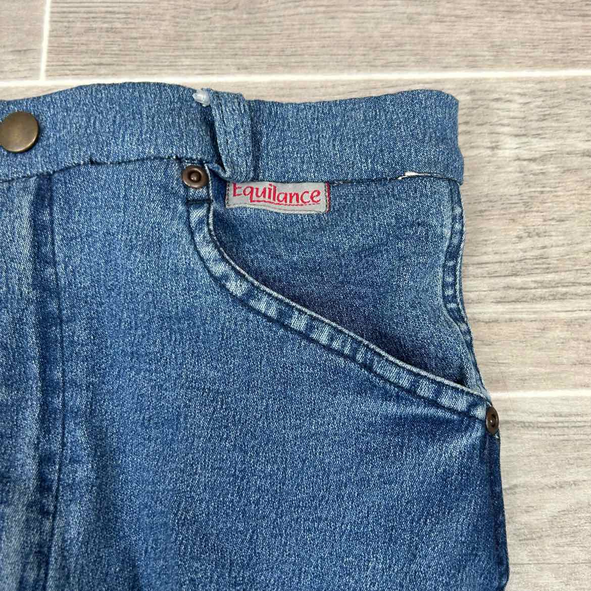 Equilance Children's Denim Knee Patch Riding Jean Breeches, Size 16, Brand New