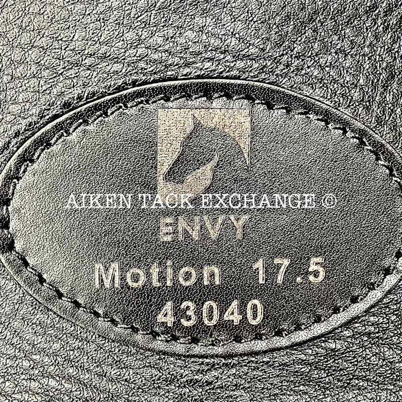 2024 Envy by Custom Saddlery Motion Monoflap Dressage Saddle, 17.5" Seat, Adjustable Tree, Wool Flocked Panels