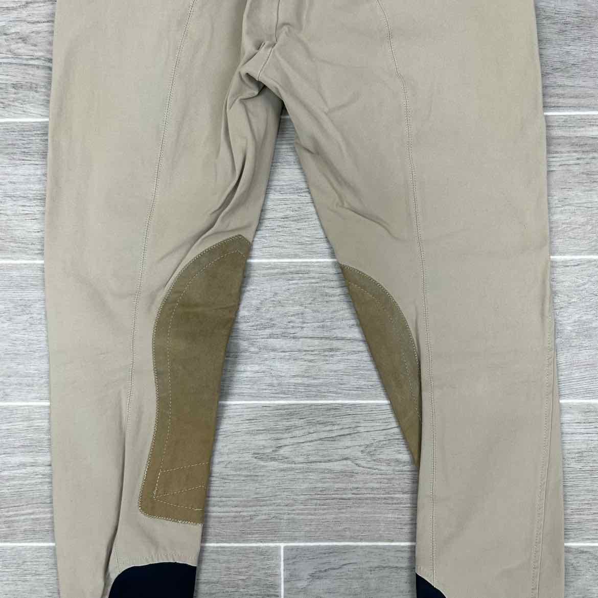 Tailored Sportsman Trophy Hunter Knee Patch Sock Bottom Breeches, Size 24