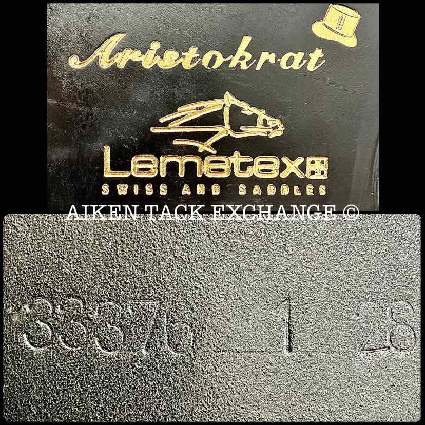 Courbette Lemetex Aristokrat Jump Saddle, 17" Seat, Medium Wide Tree, Wool Flocked Panels