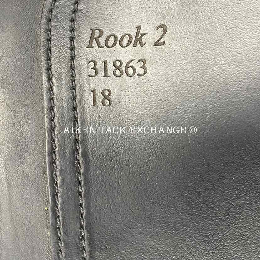 2022 Aviar Rook 2.0 Monoflap Dressage Saddle, 18" Seat, Adjustable Tree, Foam Panels