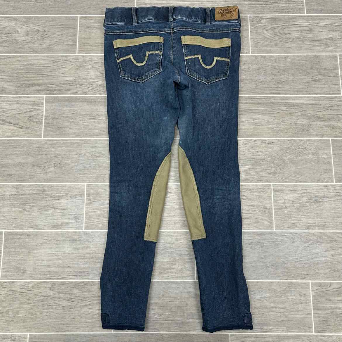 Goode Rider Knee Patch Denim Breeches, Size 28 L