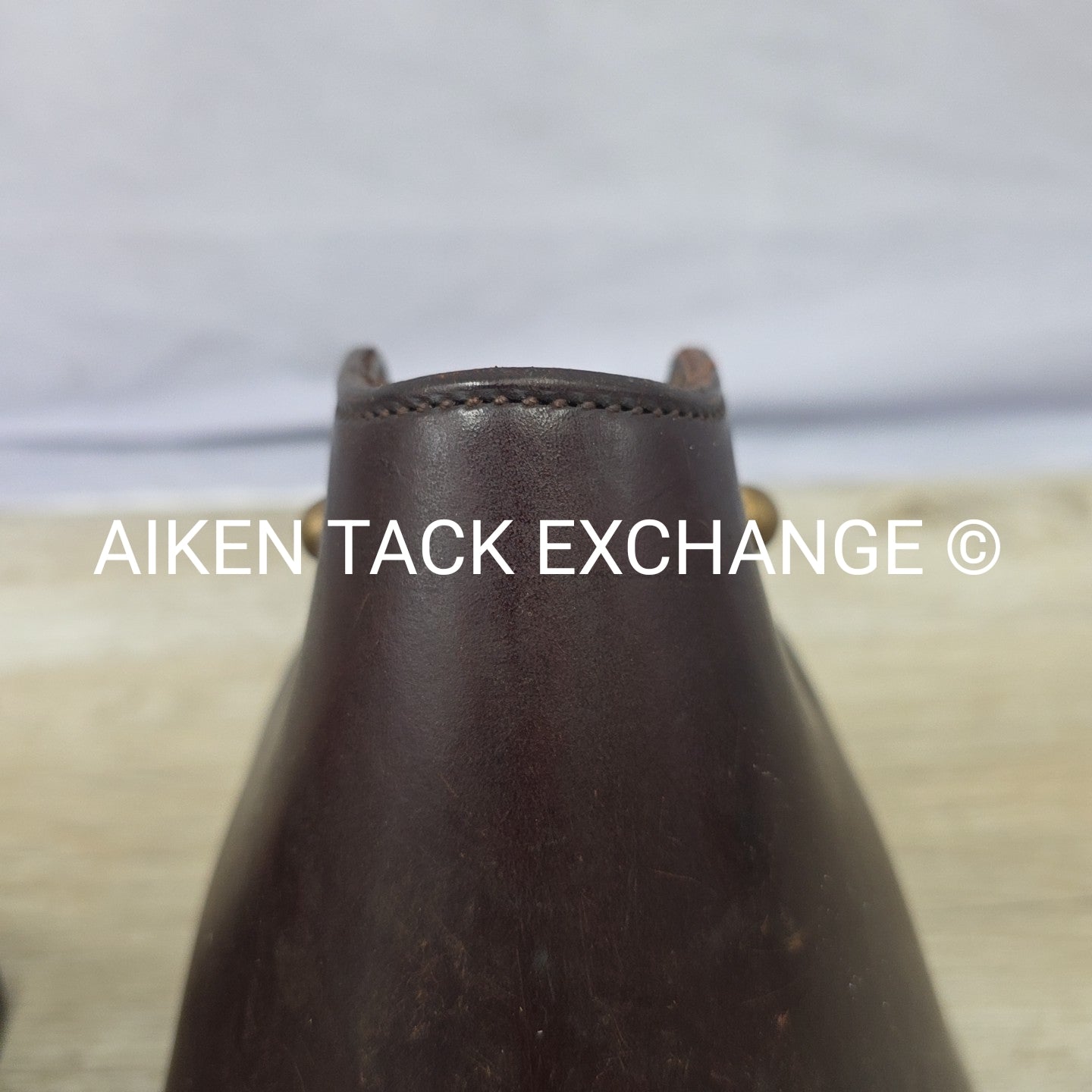 Tucker Ergobalance Hooded Western Stirrups, Missing Rubber Foot Cushion