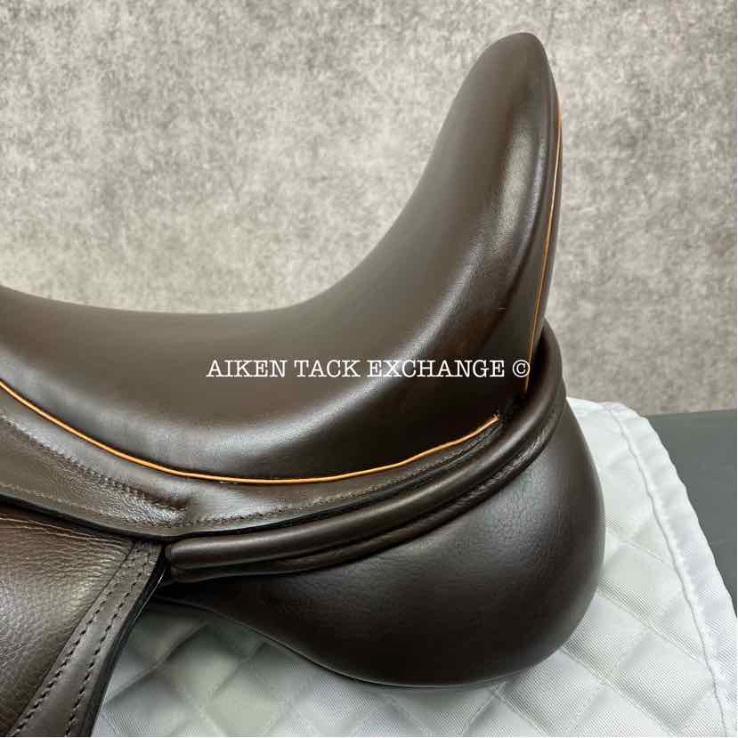 2016 Custom Saddlery Santa Cruz R Monoflap Dressage Saddle, 17.5" Seat, Adjustable Tree, Wool Flocked Panels