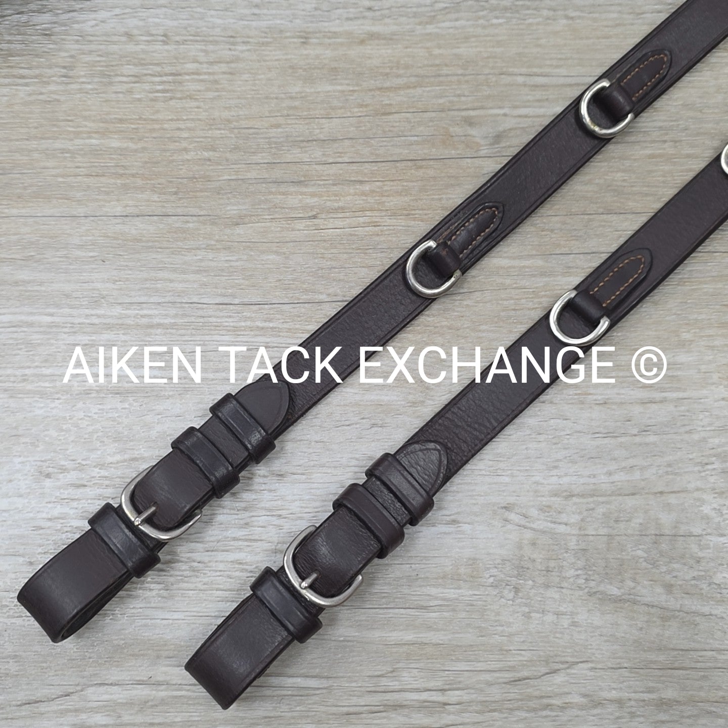 Bobby's English Silver Spur German Martingale Set, Brown, Warmblood (Oversize)