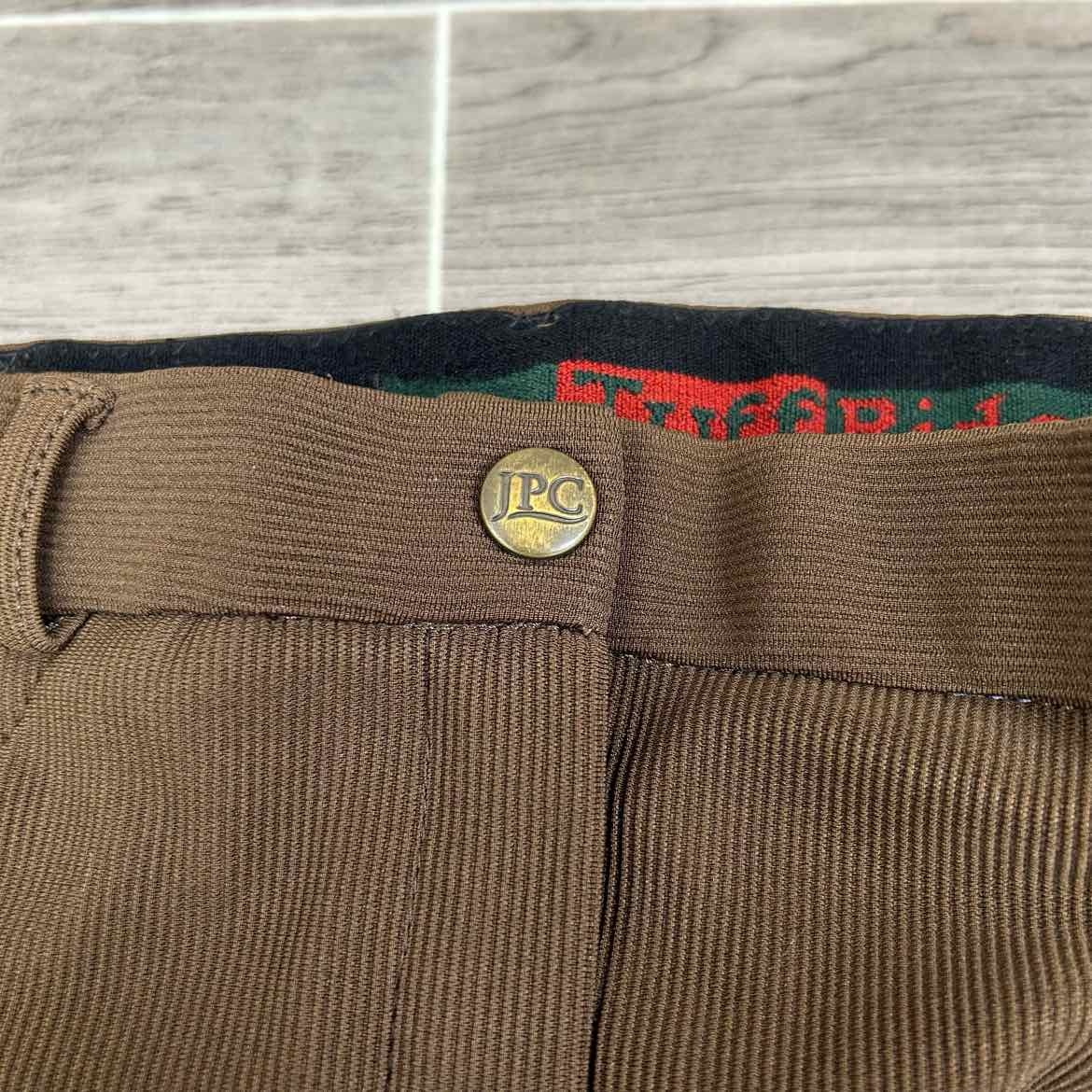 TuffRider Ribbed Knee Patch Breeches, Chocolate, Women's 26 L