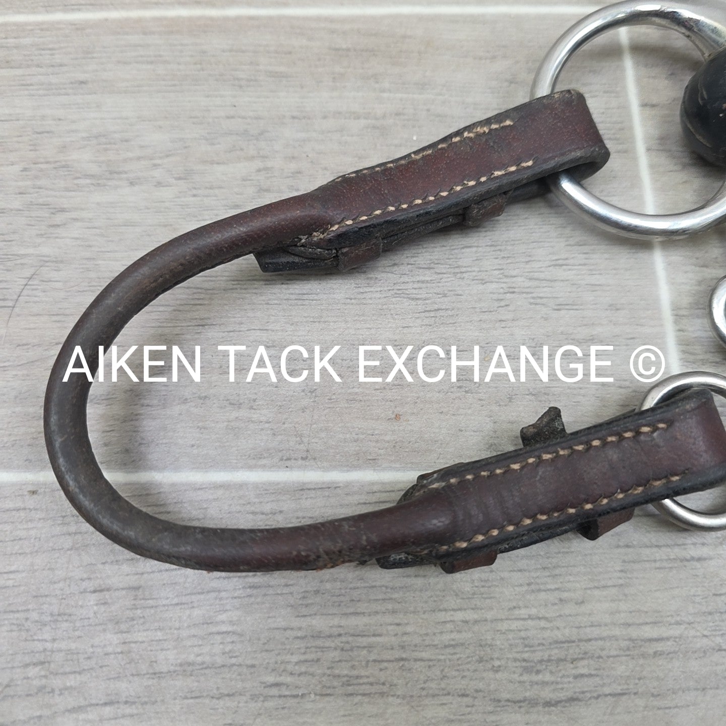 Hard Rubber Mullen Mouth Pelham Bit with Bit Converters 4.75"