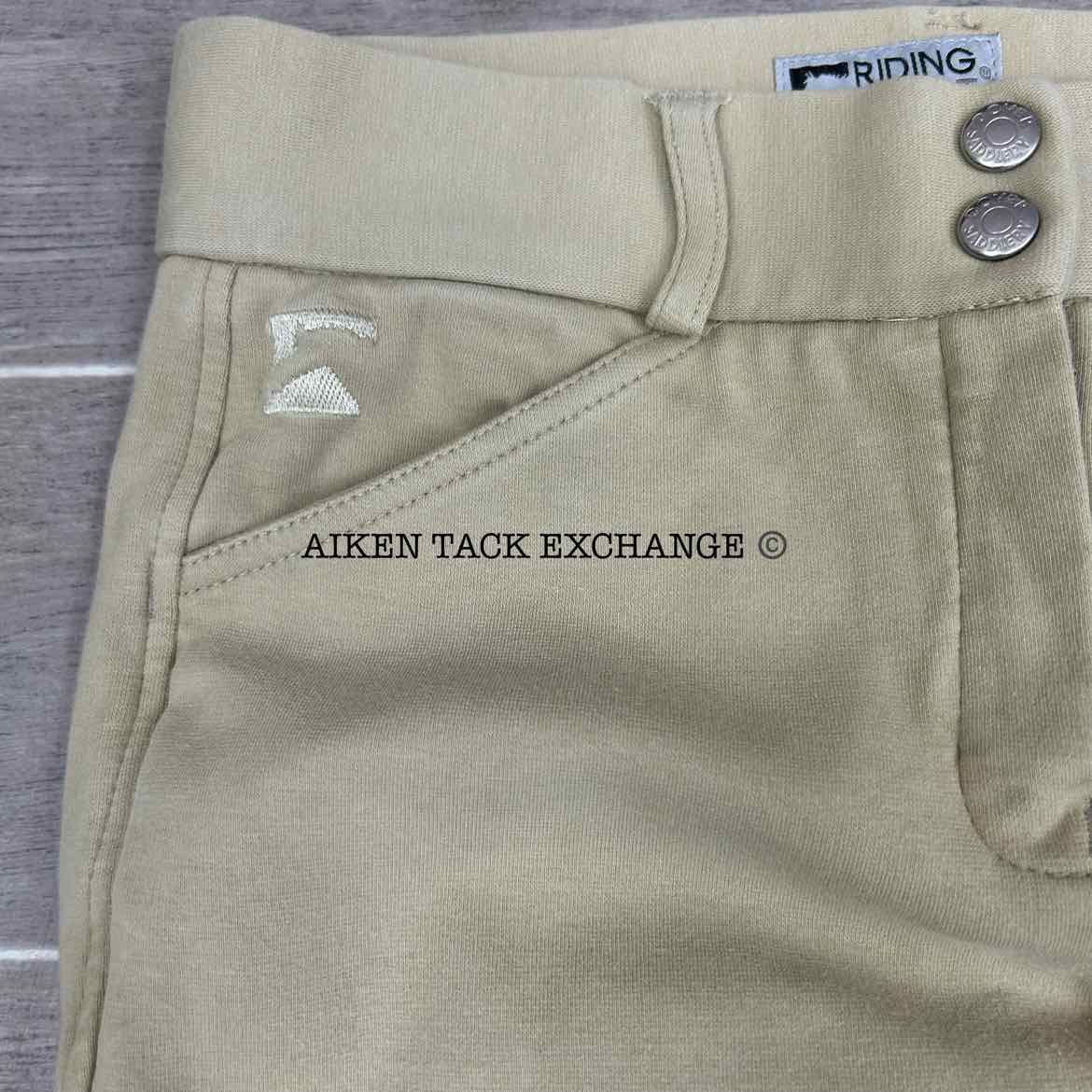 Dover Saddlery Riding Sport Silicone Grip Knee Patch Breeches, Size 14