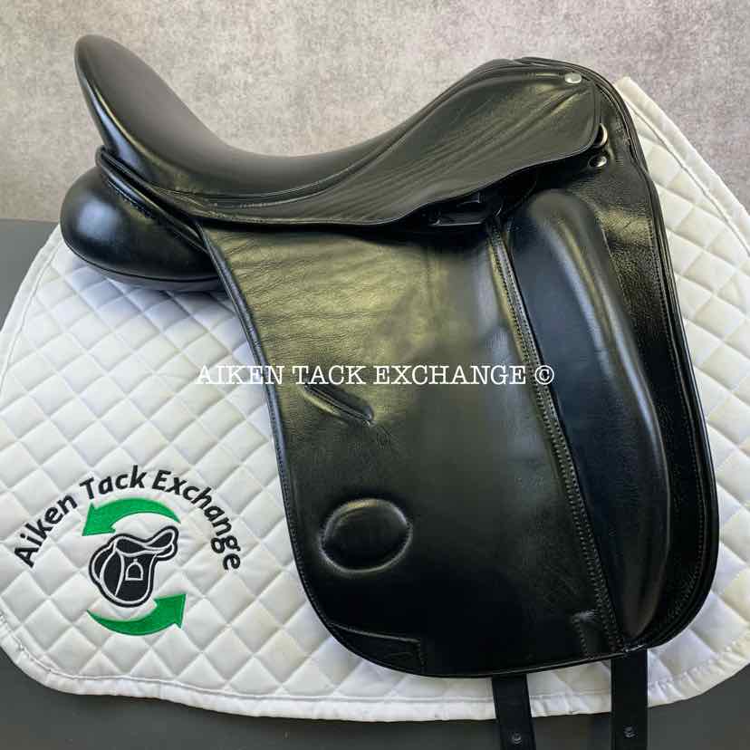 Equation Saddlery Dressage Saddle, 18" Seat, Short Flap, Wide Tree, Wool Flocked Panels