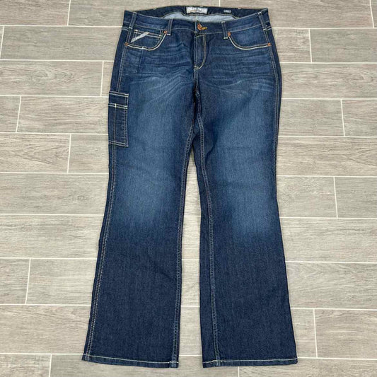 Ariat Rebar Mid Rise Boot Cut Jeans, Size 33 R