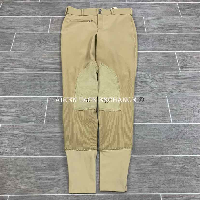 TuffRider Ribb Low Rise Knee Patch Breeches, Size 26