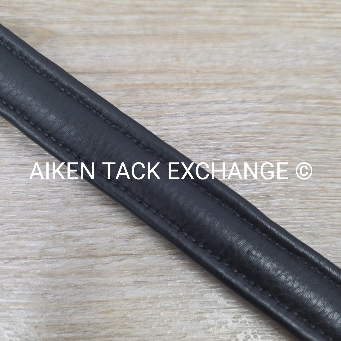 Padded Fancy Stitched Raised Browband, Black, Size 14.5
