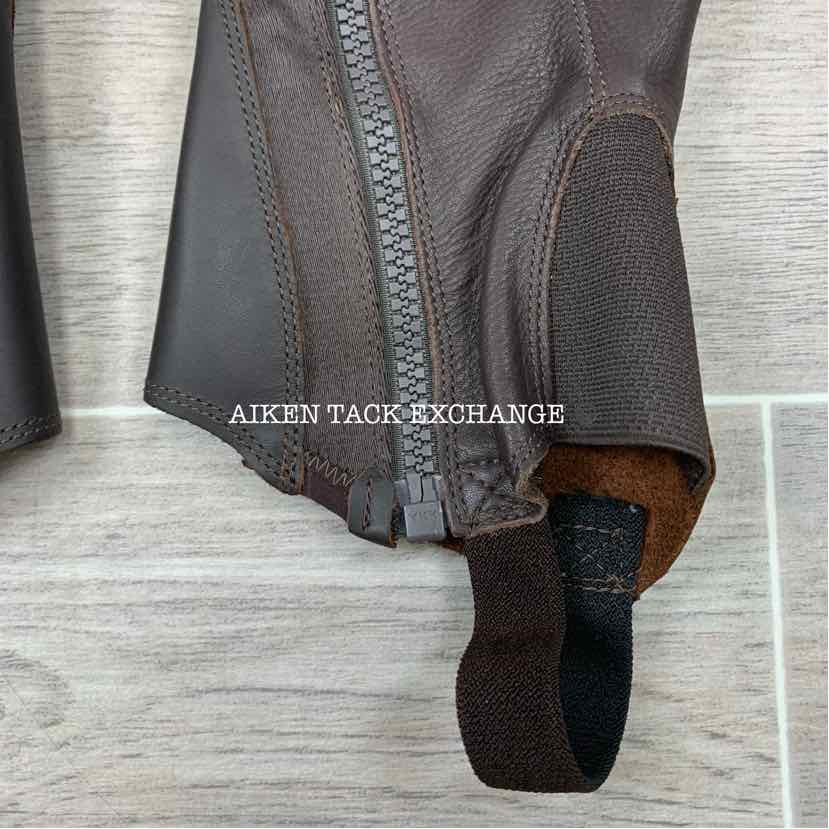 Schockemohle Tonics Sirius Half Chaps, Brown, Size 39 Calf 44 Height