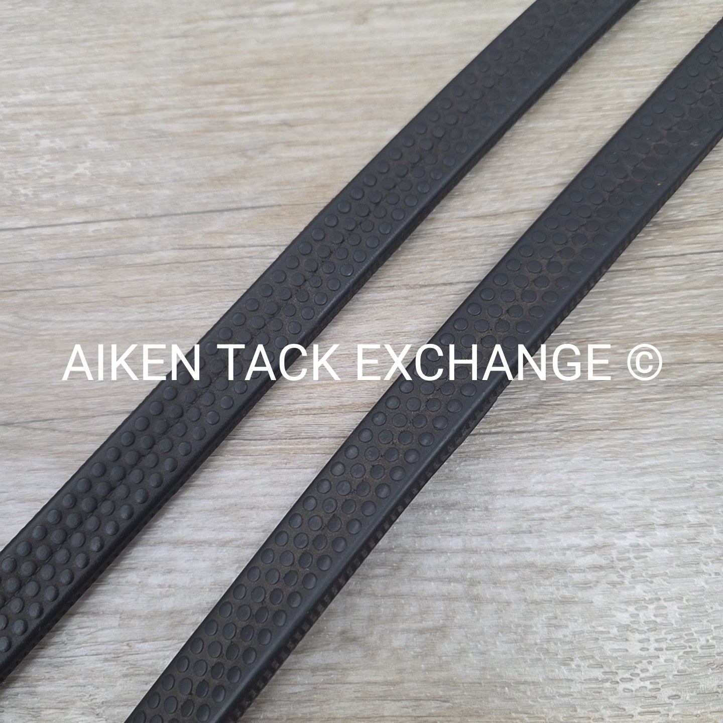 Artemis Rubber Reins, Black, Size Full