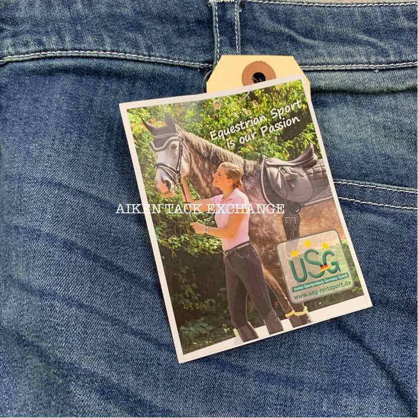 KL Select USG Marina Silicone Full Seat Breeches, Size 32