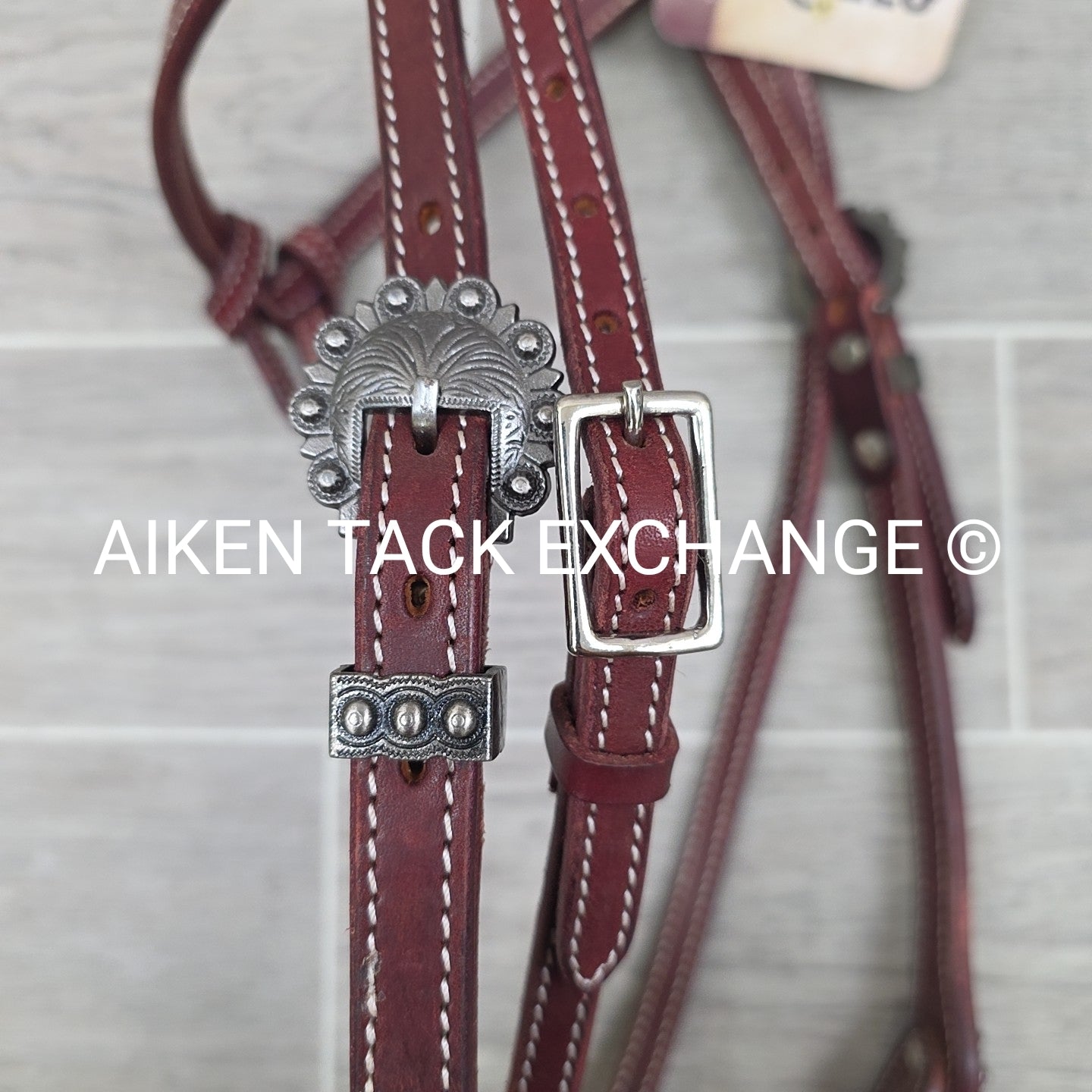 Tabelo Knotted Brow Headstall, No Reins, Brown, Size Full