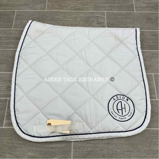 Arion Dressage Saddle Pad, White (has stains)