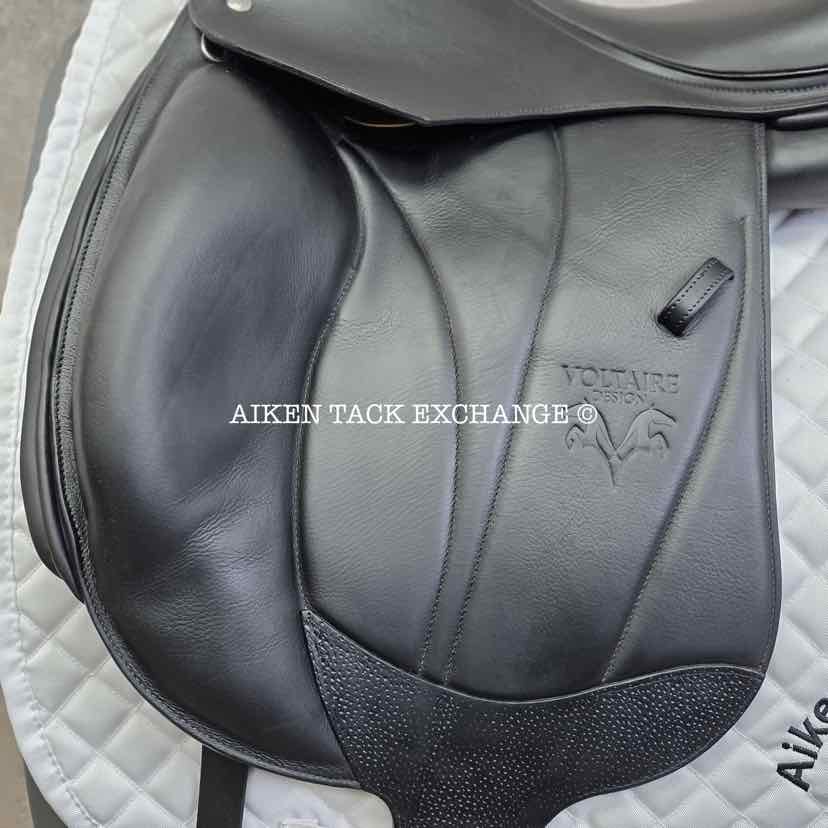 **SOLD** 2022 Voltaire Adelaide Monoflap Dressage Saddle, 17.5" Seat, 2AA Flap, Wide Tree, PRO Panels, Full Buffalo Leather