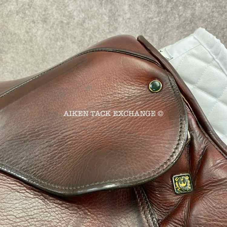**SOLD** Stubben Edelweiss NT Deluxe Close Contact Jump Saddle, 17" Seat, 29 cm Tree - M/MW, Wool Flocked Panels